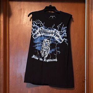 Metallica 'Ride the Lightning' Sleeveless Band Tee - Black/Blue